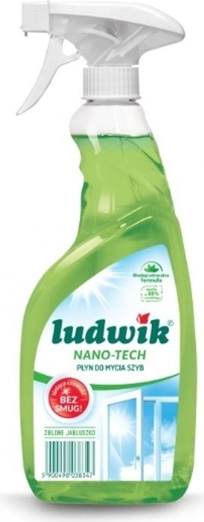 Ludwik płyn do szyb i glazury 600 ml - nano-tech zielone Zdjęcie produktu 