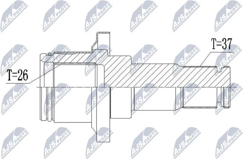 Cardan de transmission pour Transporter IV OE 02G409345 NTY NPW-VW-004