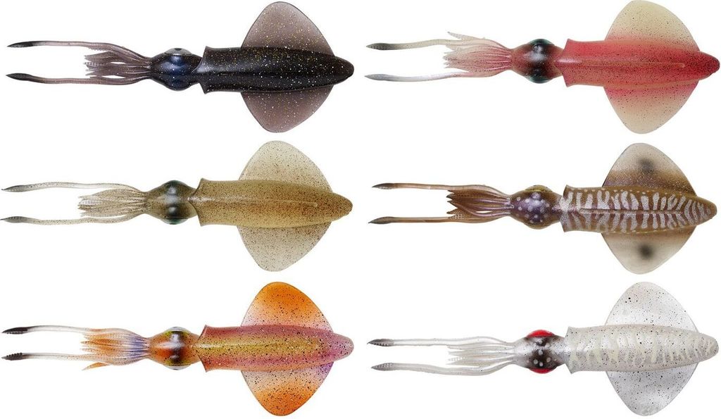 Savage Gear 3D Swim Squid - Gummiköder, Farbe:White Glow Cuttlefish, Länge / Gewicht / Packungsinhalt:18cm / 32g / 2 Stück