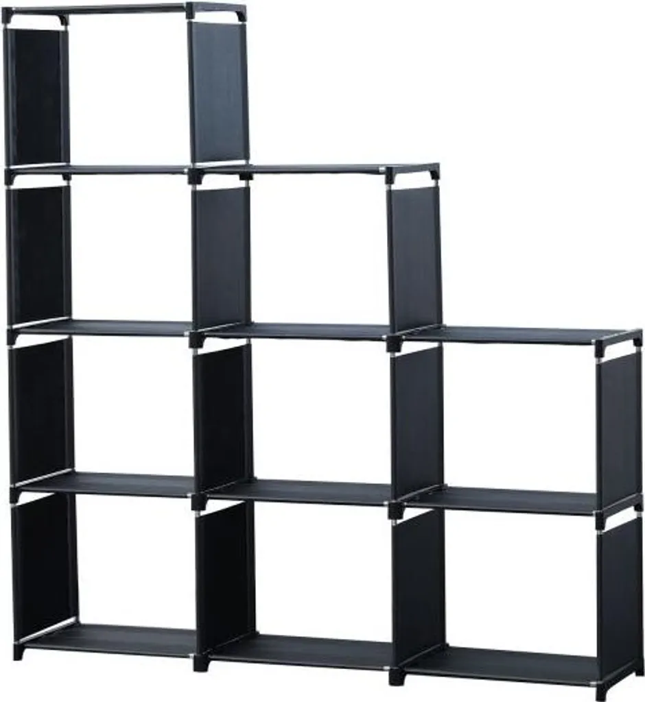 Optimisez votre petit espace avec l'étagère Herzberg 9 niveaux Noire