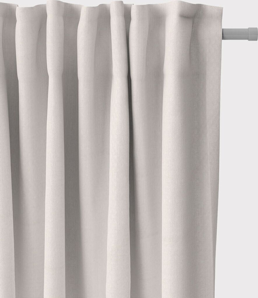 SCHÖNER LEBEN. Vorhang Baumwollstoff Reliefstruktur ecru 245cm Aufhängung Smok-Schlaufenband