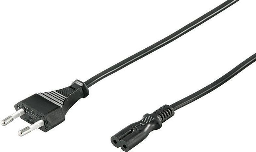 Euro sieťový kábel Euro zástrčka IEC60320-C7 dvojitá Obrázok produktu 
