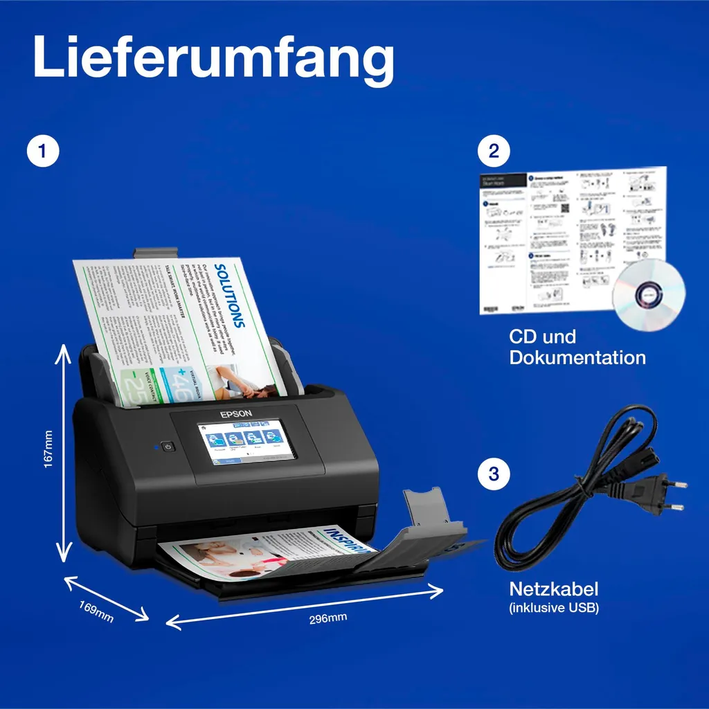 Scanner de documents Epson WorkForce ES-580W pour numérisation rapide - 8