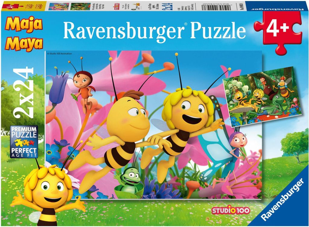 2 x 24 Teile Ravensburger Kinder Puzzle Biene Maja Die Produktbild 