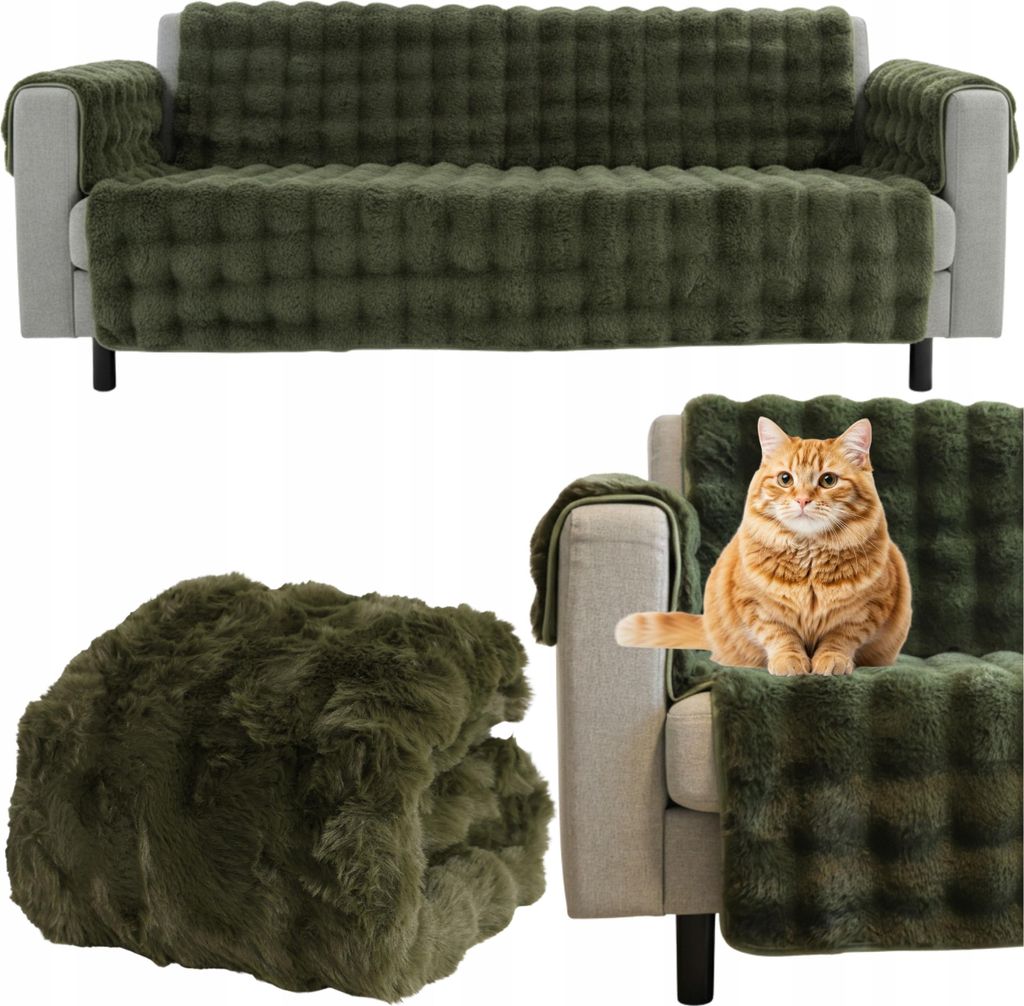 WOBELL | Schutzmatte für Hundebett, rutschfest, wasserabweisend, 167 x 193 cm - weicher Plüsch, waschbar 30°C, Möbelschutz für Sofa & Bett