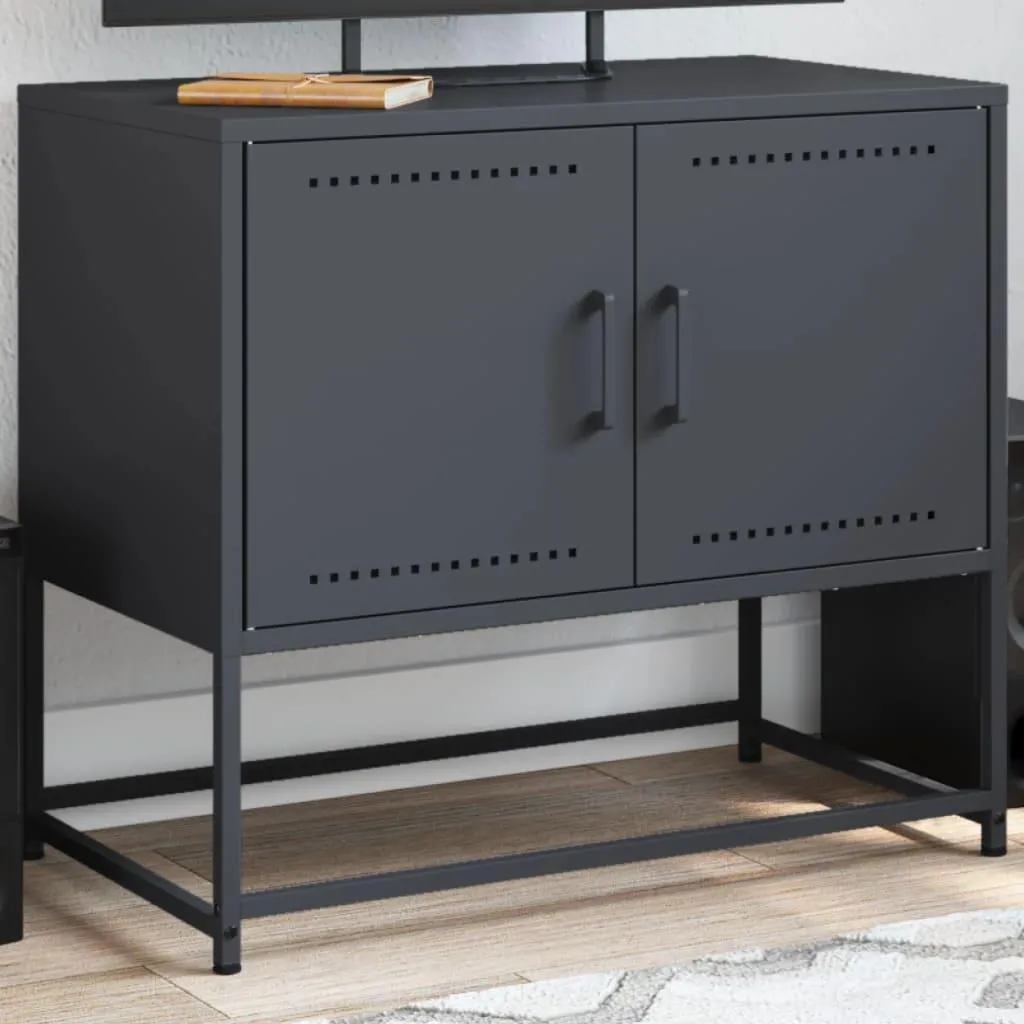 Mobile TV Antracite 68,5x39x60,5 cm in Acciaio | Design Industriale