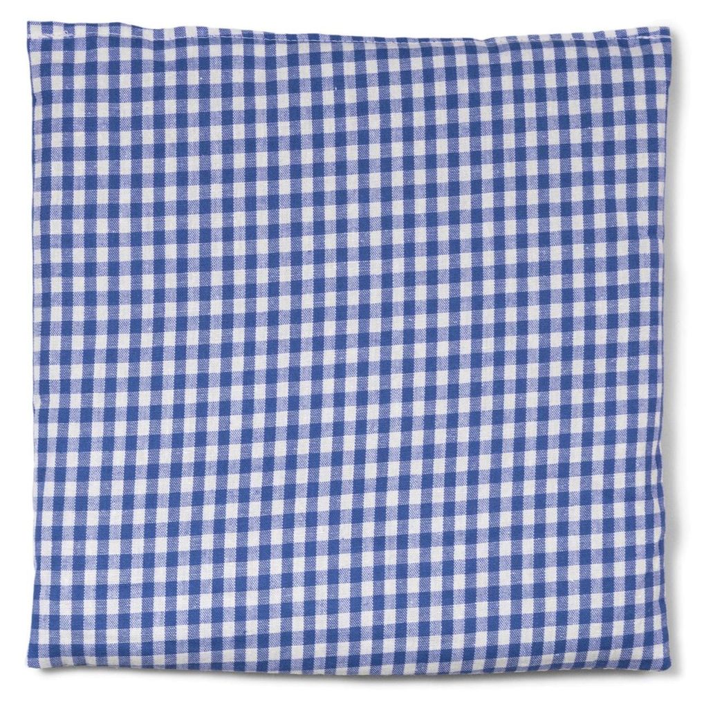 Kirschkernkissen 19x19cm blau-weiß - Wärmekissen und Kältekompresse. Kirschkernsäckchen 19 x 19 cm