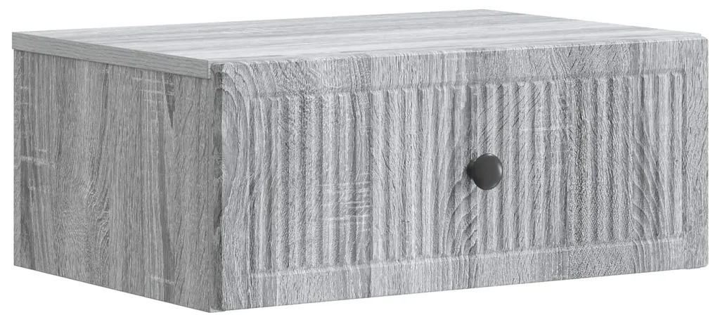 Table de chevet grise Sonoma compacte 49 cm pour chambre sans encombrement