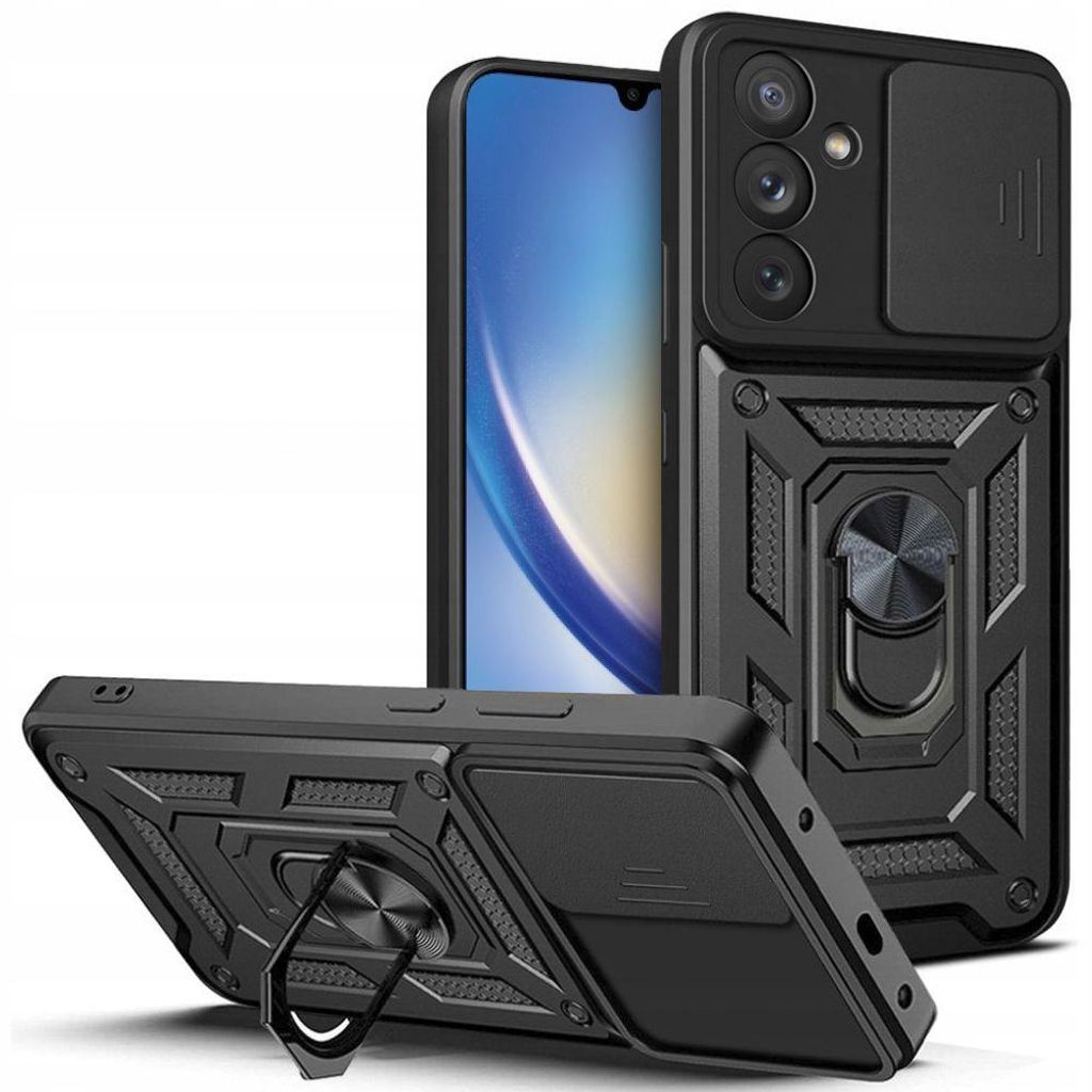 Techsuit Camshield Back Cover Hülle für Samsung Galaxy A34 - Schwarz