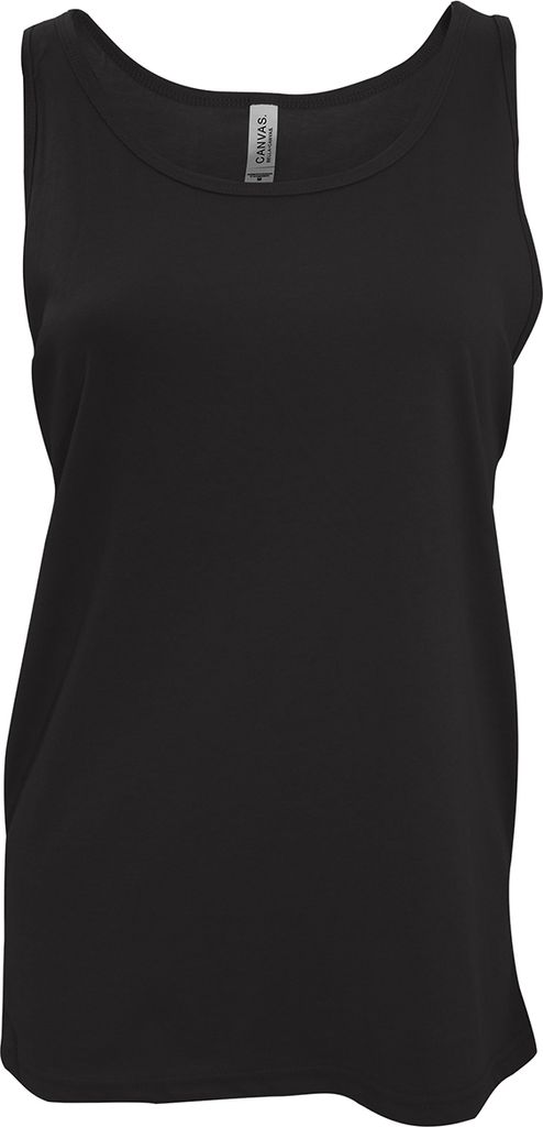 Canvas Jersey Damen Tank-Top, ärmellos BC1335 (XL) (Schwarz)
