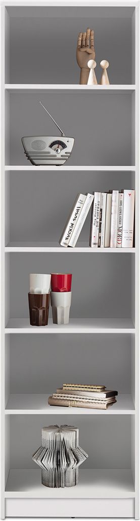 Regal Standregal Holzregal Bücherregal Dekoregal Beistellregal Büro "Olli VII" Weiß