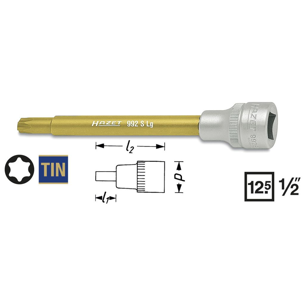 Hazet Steckschlüsseleinsatz 992slg Torx-Einsatz 6,65 mm 1 2z 992 slg-t40