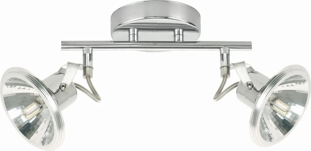 Plafonnier chic pour éclairage de couloir ou entrée MOON finition chrome