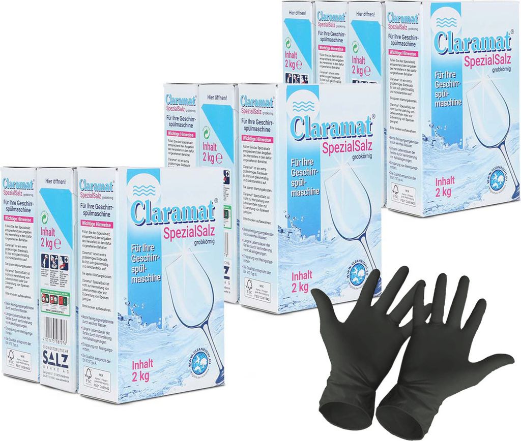 Claramat Spezial Salz 20 kg (10 x 2 kg) Spülmaschinensalz grob