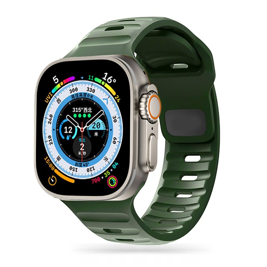 Armband Tech-Protect Iconband Line fr Apple Watch 49/46/45/44 mm, Dunkelgrn