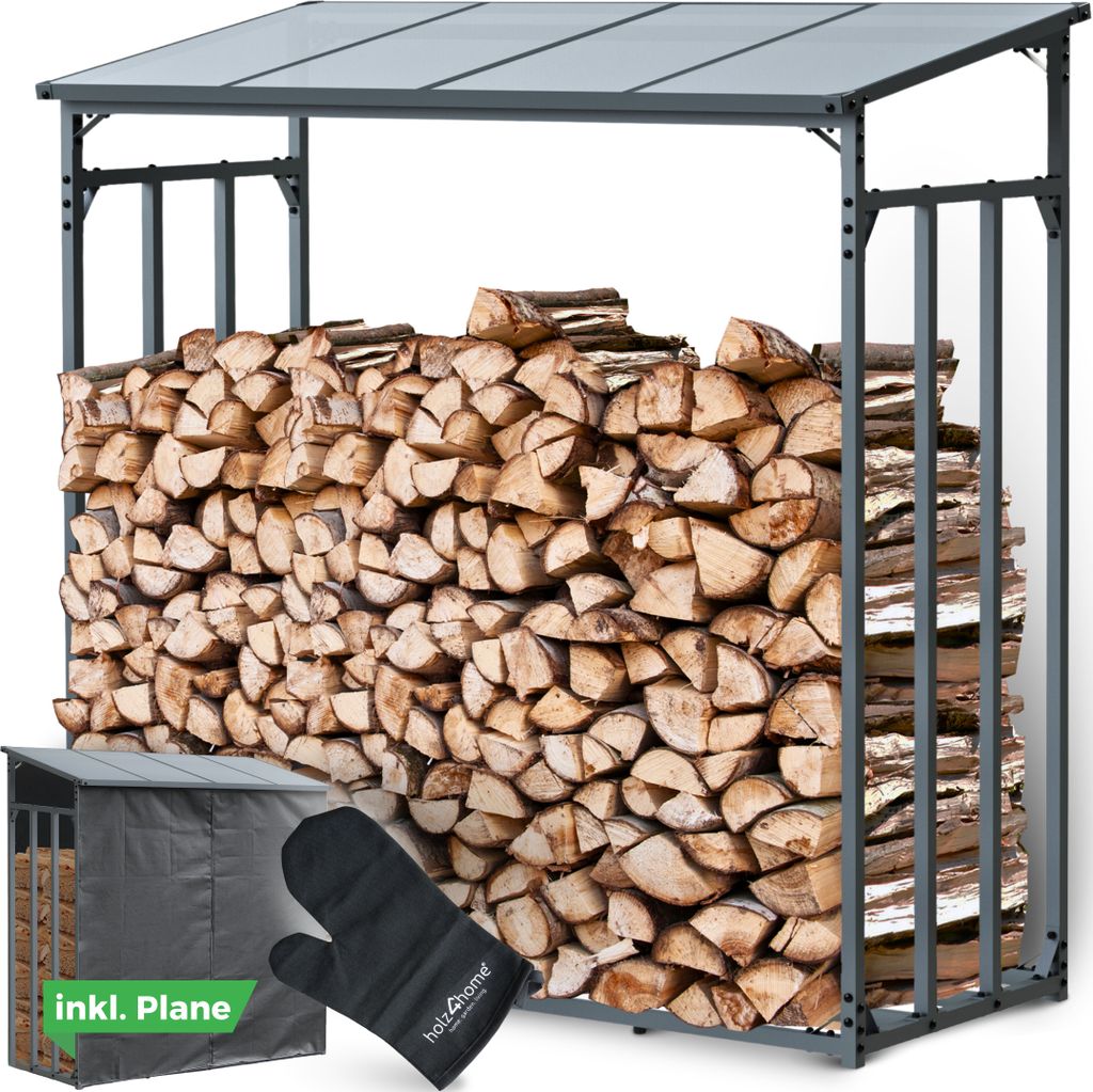 holz4home® Kaminholzregal Außen Holzlager I Größe: 182 x 70 Produktbild 
