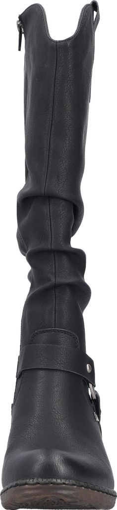 Rieker Damen Stiefel Blockabsatz Warmfutter Westernstiefel 93670, Größe:42 EU, Farbe:Schwarz