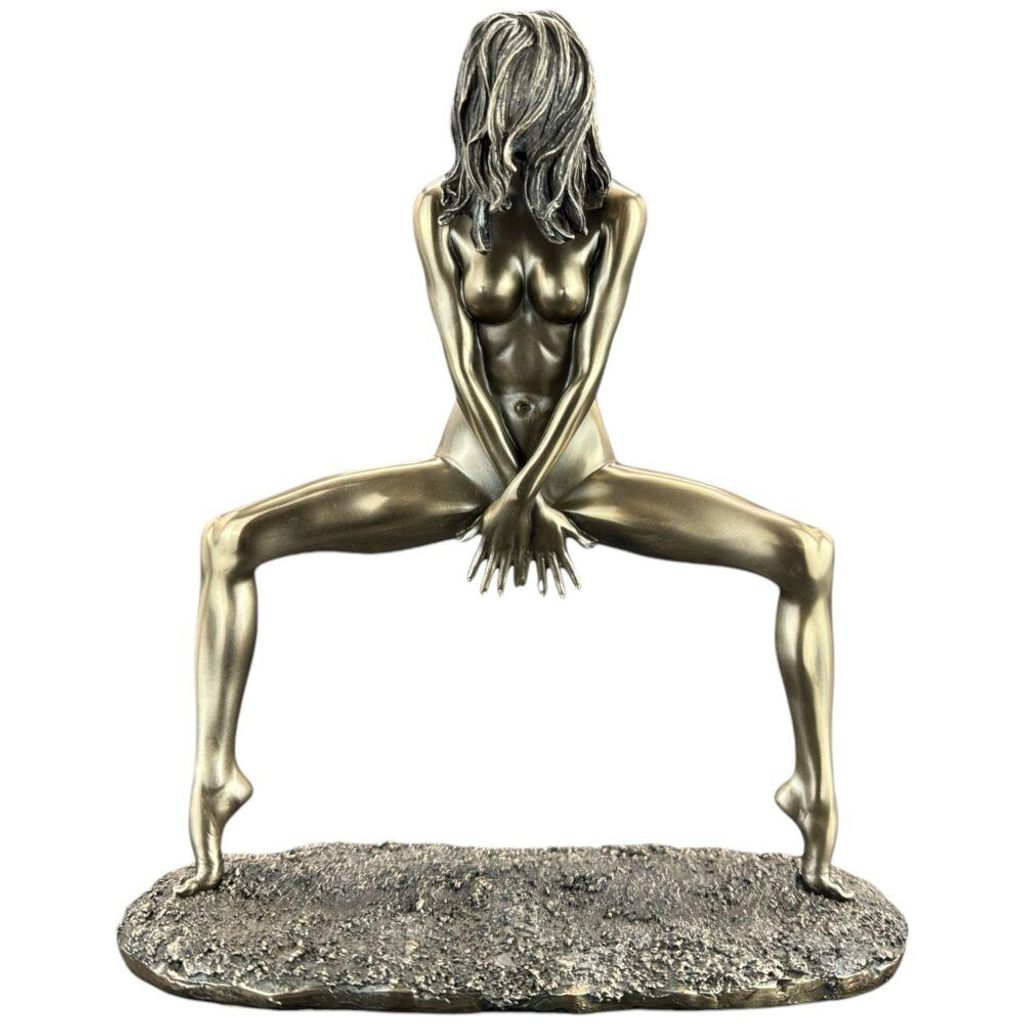Klassische Frauenfigur Skulptur Veronese – Dekorativer Frauenakt Bronze Optik Wohnraum Kunst WU70887A1