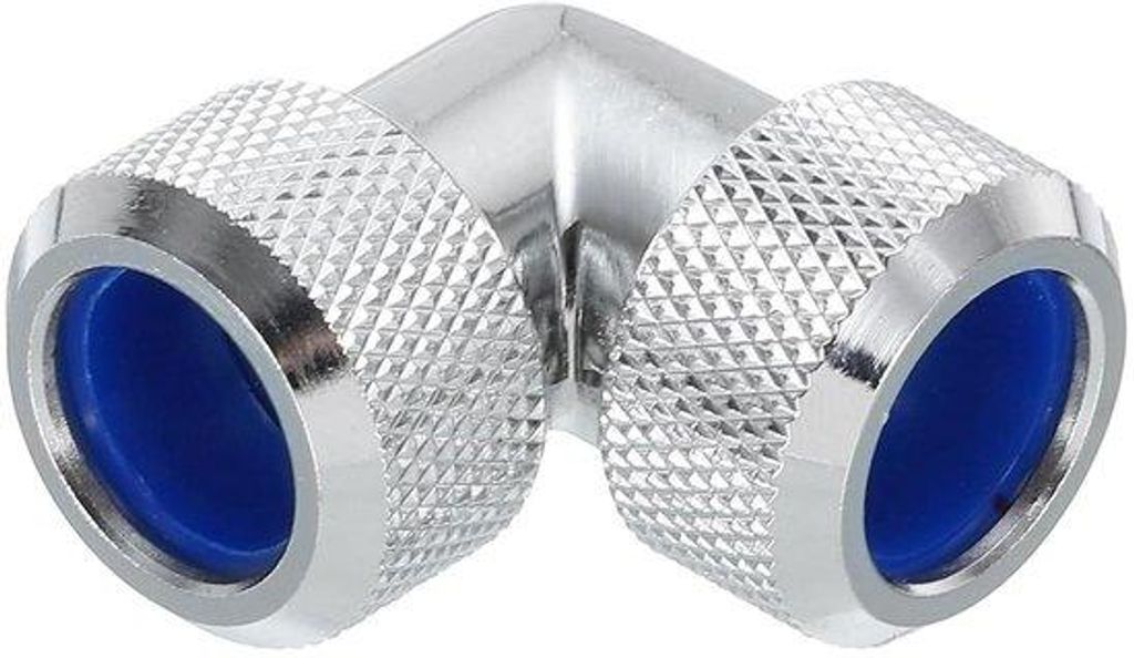 Stijve buisschroefverbinding mit 90-Grad-Drehwinkel und Abluftschlauch für Wasserkühlung in Computern