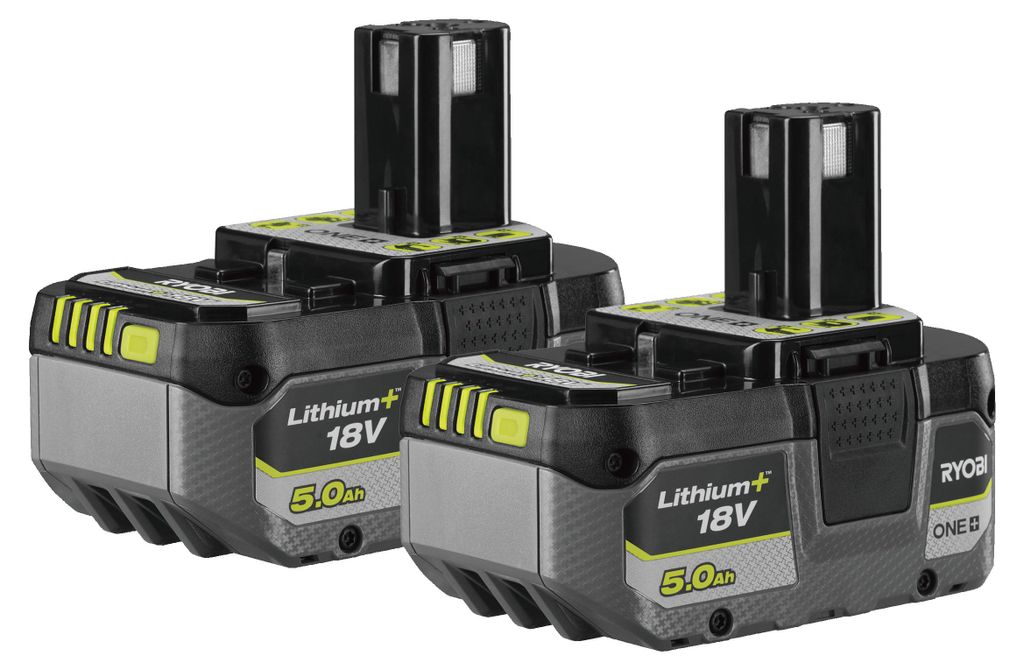 RYOBI – 18 Volt ONE+ 5,0 Ah Lithium-Ionen-Akku – kompatibel Produktbild 