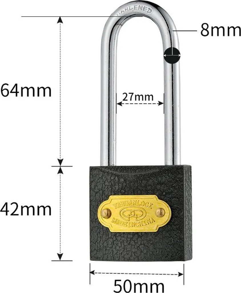 Lucchetto ad Arco Lungo 50mm in Ferro INF: Sicurezza e Robustezza