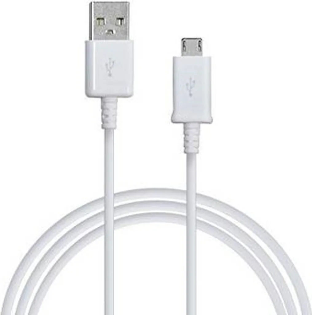 Câble de charge micro USB pour smartphone Samsung blanc de 1.5 m