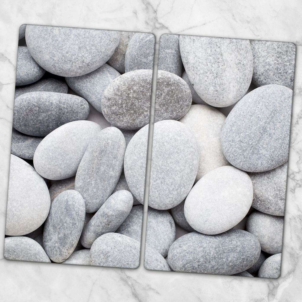 Glas-Herdabdeckplatten Glaskeramikkochfeld-Abdeckung Spritzschutz Glas 2x30x52 cm - Mosaikfliesen