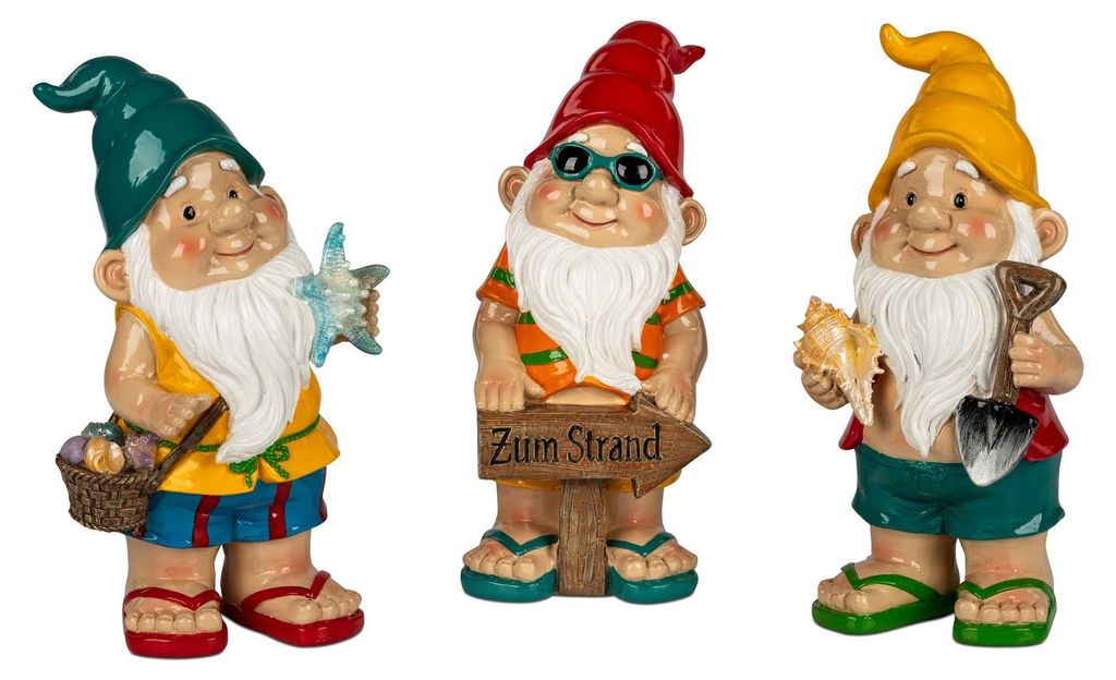 Formano 3er Set Gartenzwerge Gartendeko Figuren aus Produktbild 