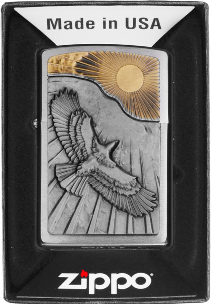 Zapa?ova? Zippo 2003192 Eagle Sun-Fly Emblem benzínový Obrázok produktu 