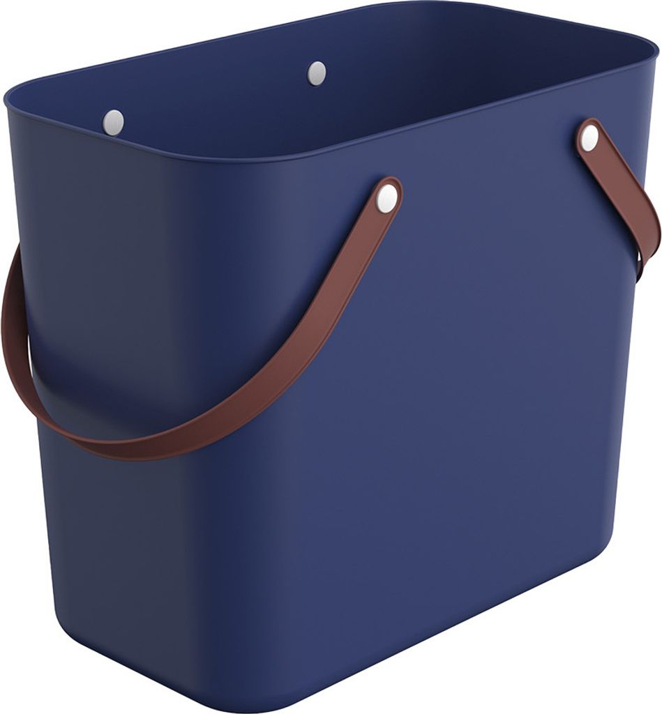 Rotho Albula - Einkaufskorb (25 L, recycelter PP-Kunststoff), blau, 25 l (40,0 x 23,5 x 34,0 cm)