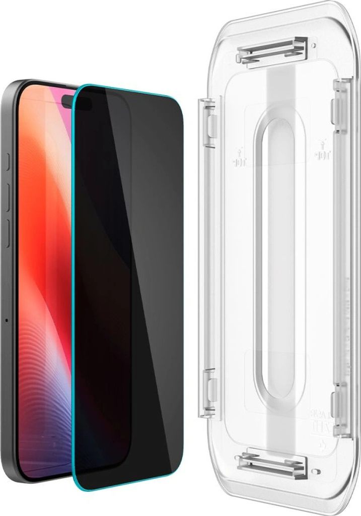 A smartphone screen protector and its installation guide.