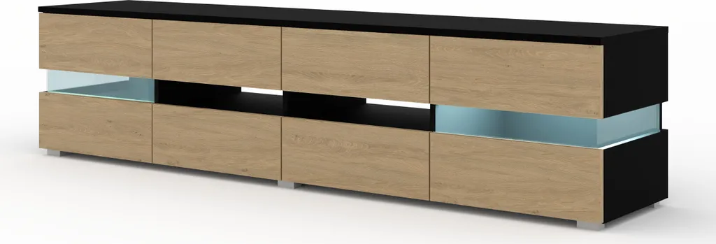 Table TV Design 186 cm VIPER pour Salon Contemporain et Rangement LED