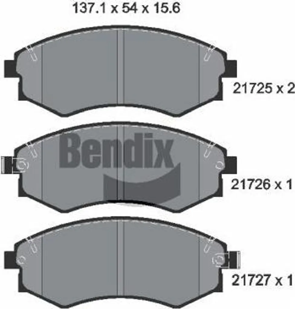 Bendix BPD1842 Jeu de Plaquettes de Frein à Disque OE 4813008152 Rexton