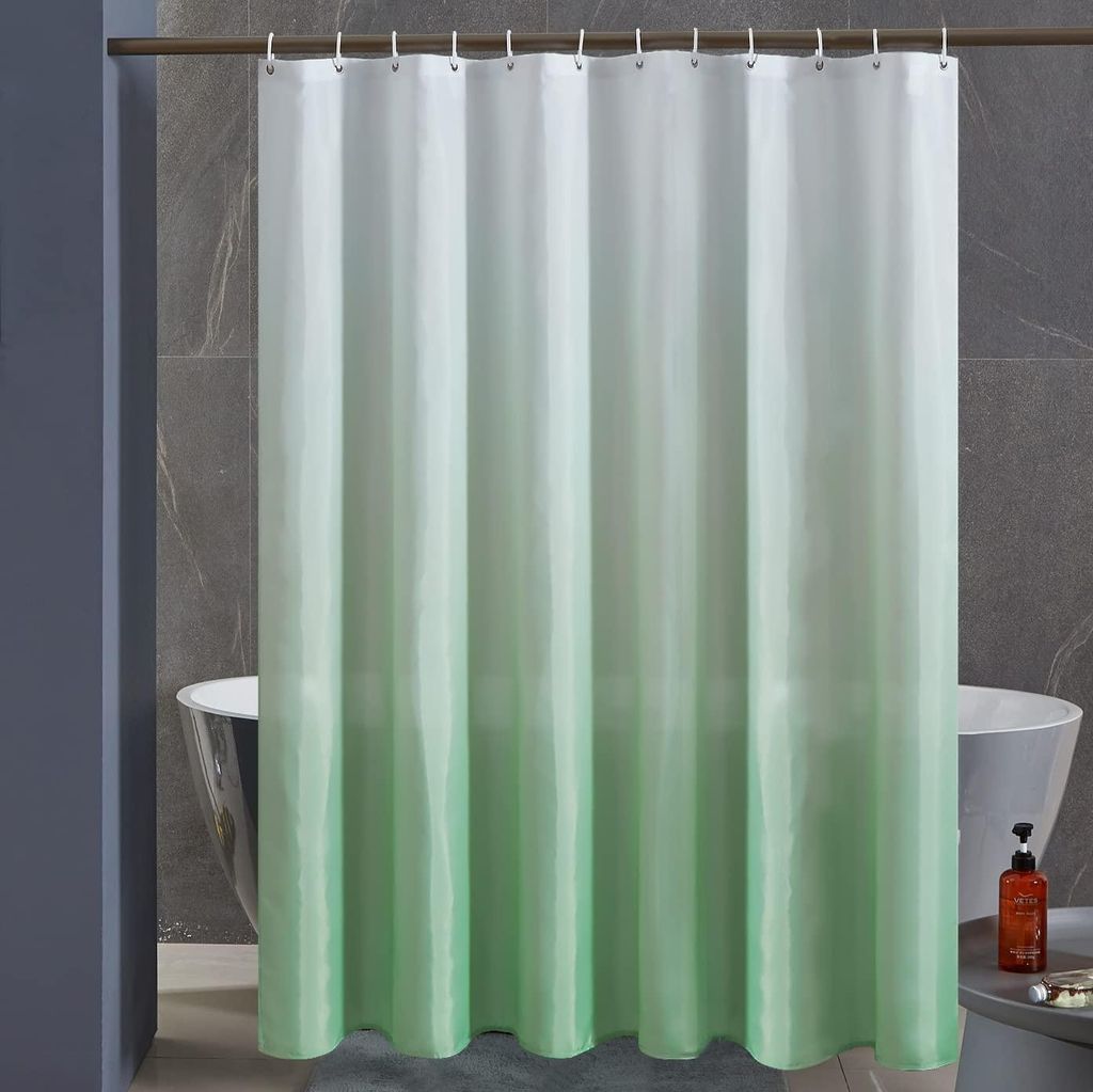 Duschvorhang 180 x 200 cm, schimmelresistent, wasserdicht und waschbar. Geeignet für Bad und Dusche. Aus Textil gefertigt und in Farben von Weiß ...