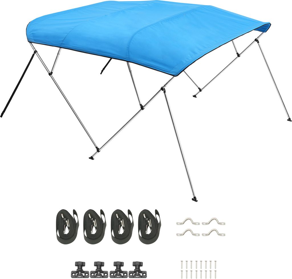 SucceBuy Bimini Top Bootsverdeck Sonnenschutz Blau 4 Bögen Produktbild 