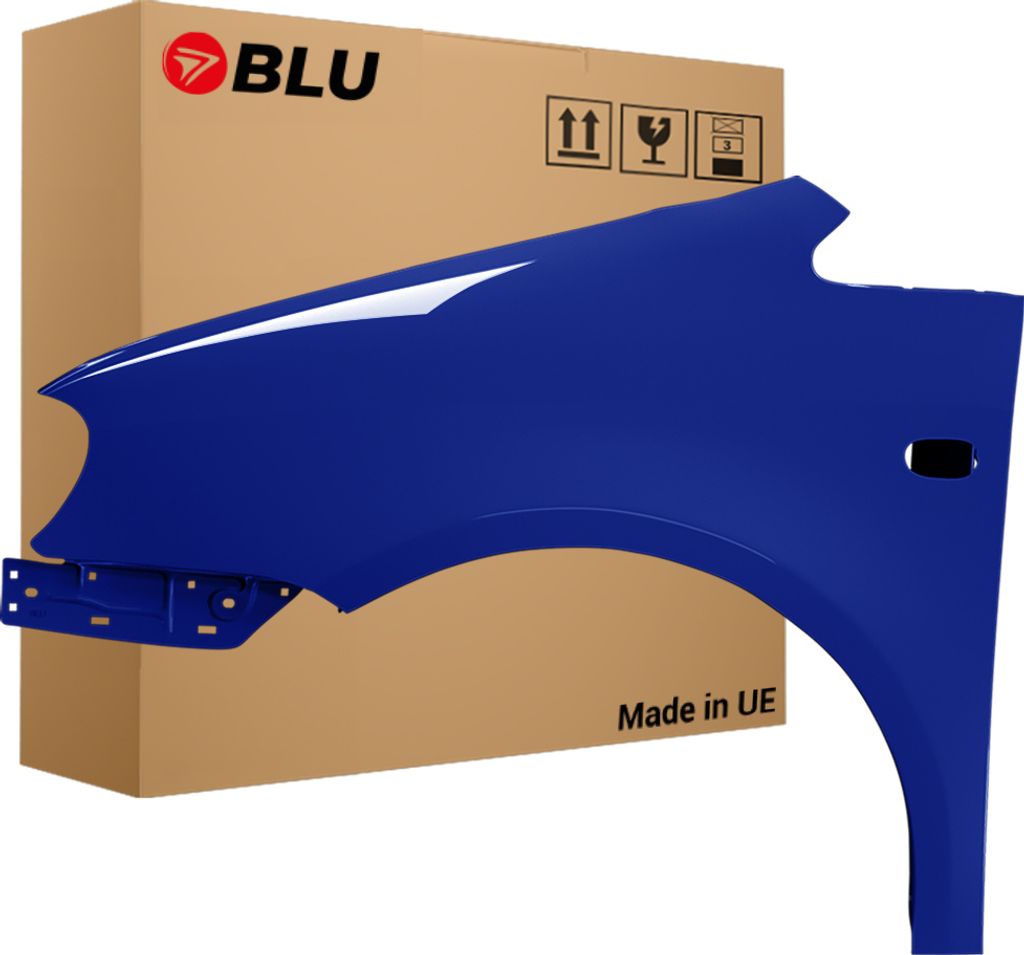 BLU Kotflügel Passend für VW Volkswagen Caddy III 3 2K LL5M Links Blau IndienBlau | 2004-2010 | Vorderseite Vorne | Lackiert | Einbaufertig