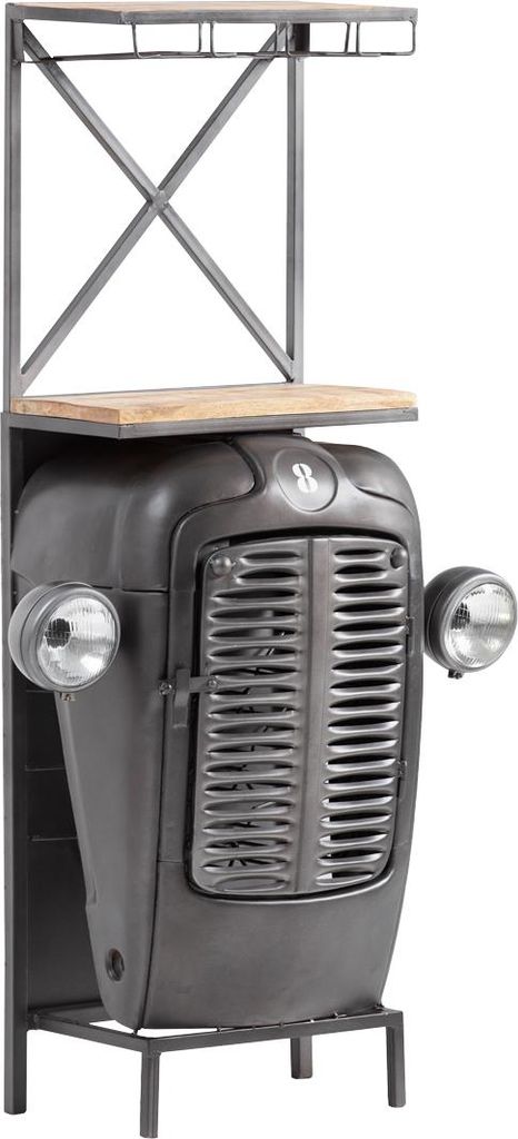 Barregal Traktor Design, Konsolentisch mit Weinregal und Glashänger, Bartisch