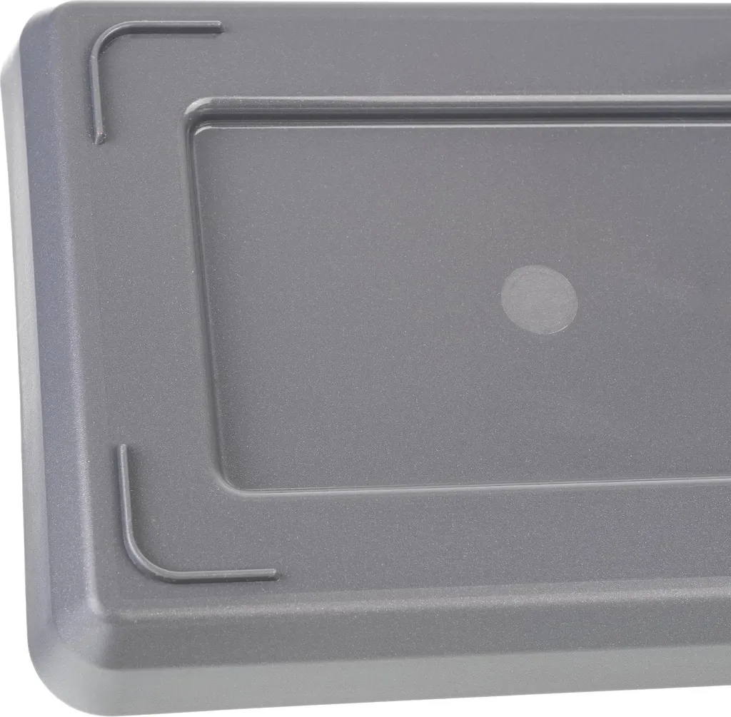Bac à fleurs rectangulaire pour balcon plastique gris clair petit format - 7