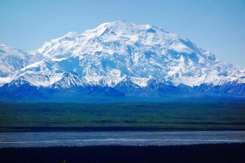 hansepuzzle 19649 - Mount McKinley Puzzle, 2000 Teile, Natur, 90,0 x 60,0cm mit hochwertiger Aufbewahrung, Kartonbox und wiederverschließbarem Beutel