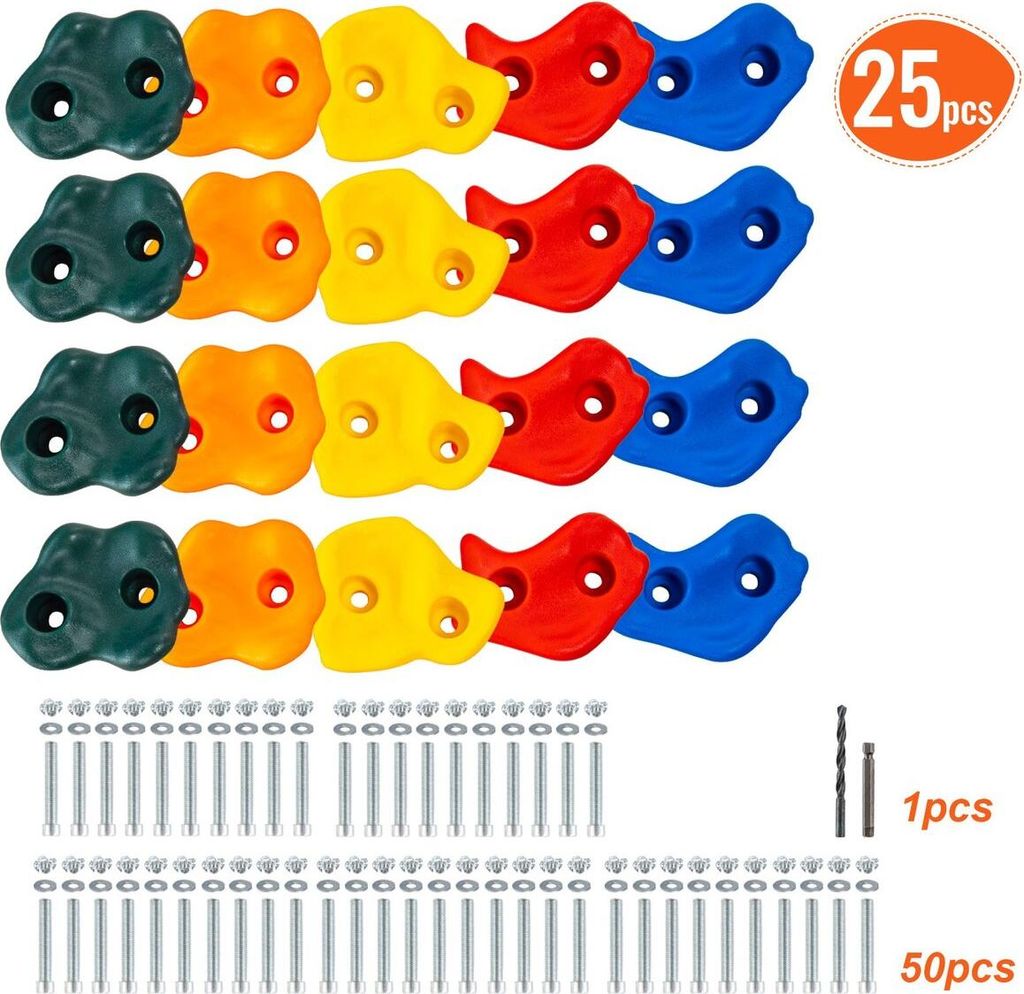 25 Klettergriffe Kletterfelsen Kletterwandgriffe Griff Indoor/Outdoor
