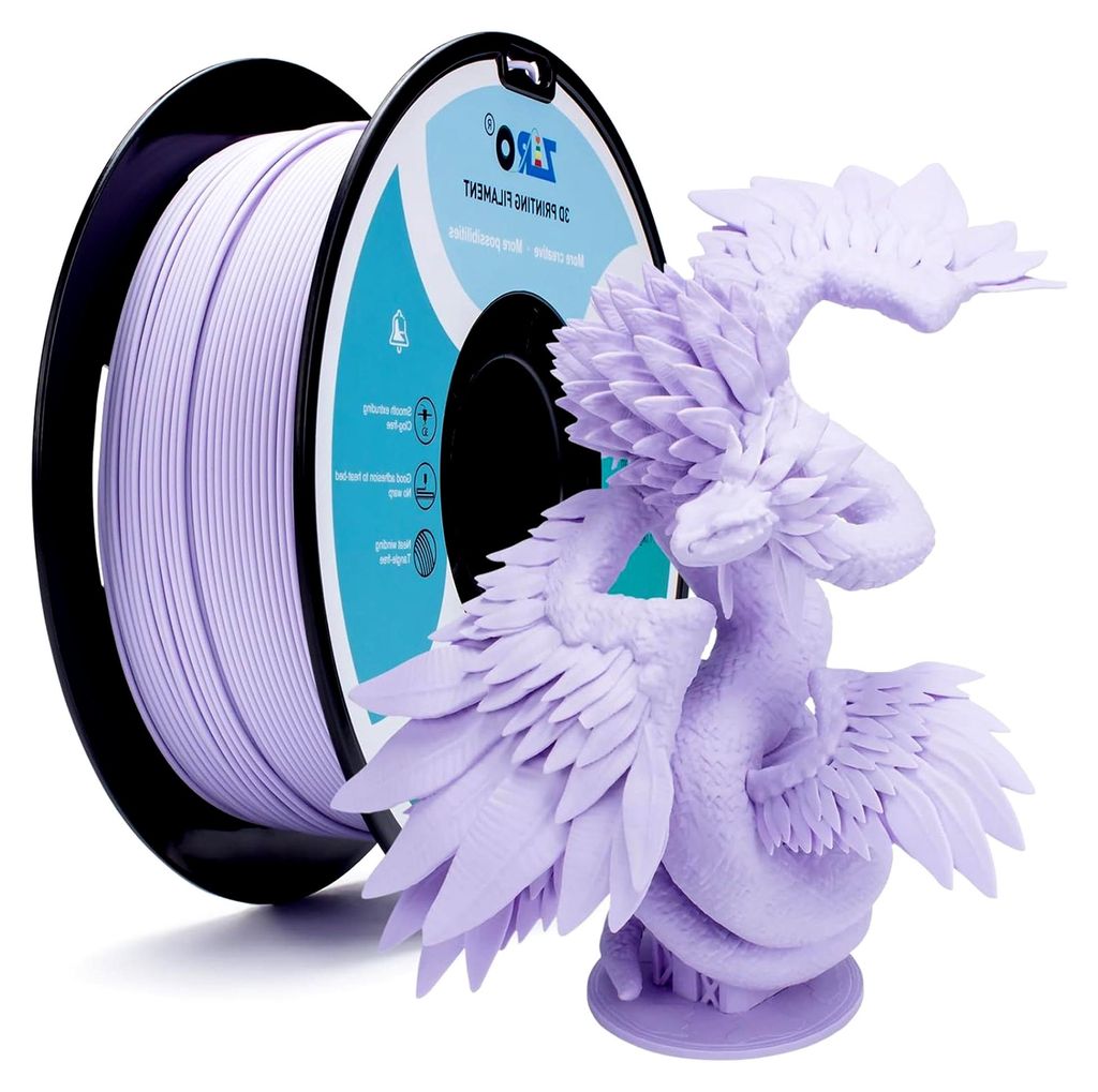Matte 3D-Drucker-Filament, Matte PLA-Filament 1,75 mm, Hohe Zähigkeit PLA für die meisten FDM-Drucker, 1 kg Spule, Maßgenauigkeit +/- 0,03 mm, P...
