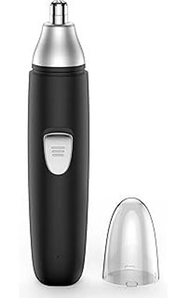 Rasoio Elettrico Viso 4-in-1 Nero - Tagliapeli Naso e Orecchie USB