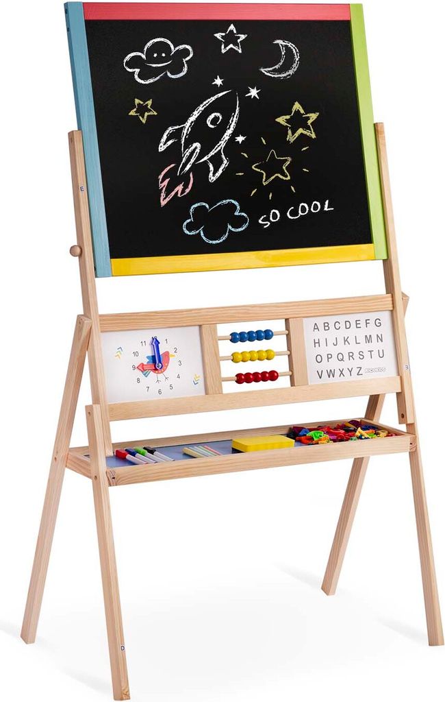 Ricokids 780100 Magnetická oboustranná tabule s hodinami Zdjęcie produktu 