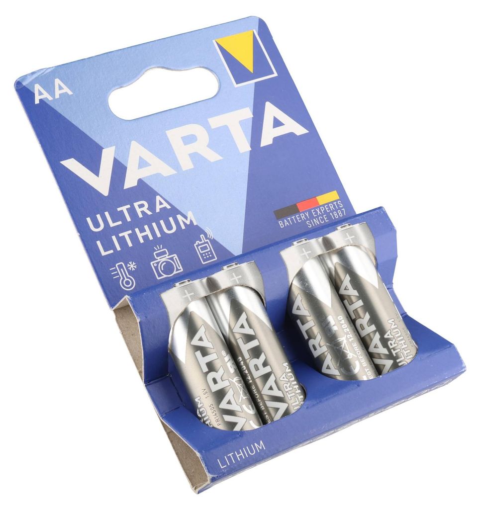 Varta Ultra Lithium Mignon AA, Varta Lithium Batterien, Produktbild 