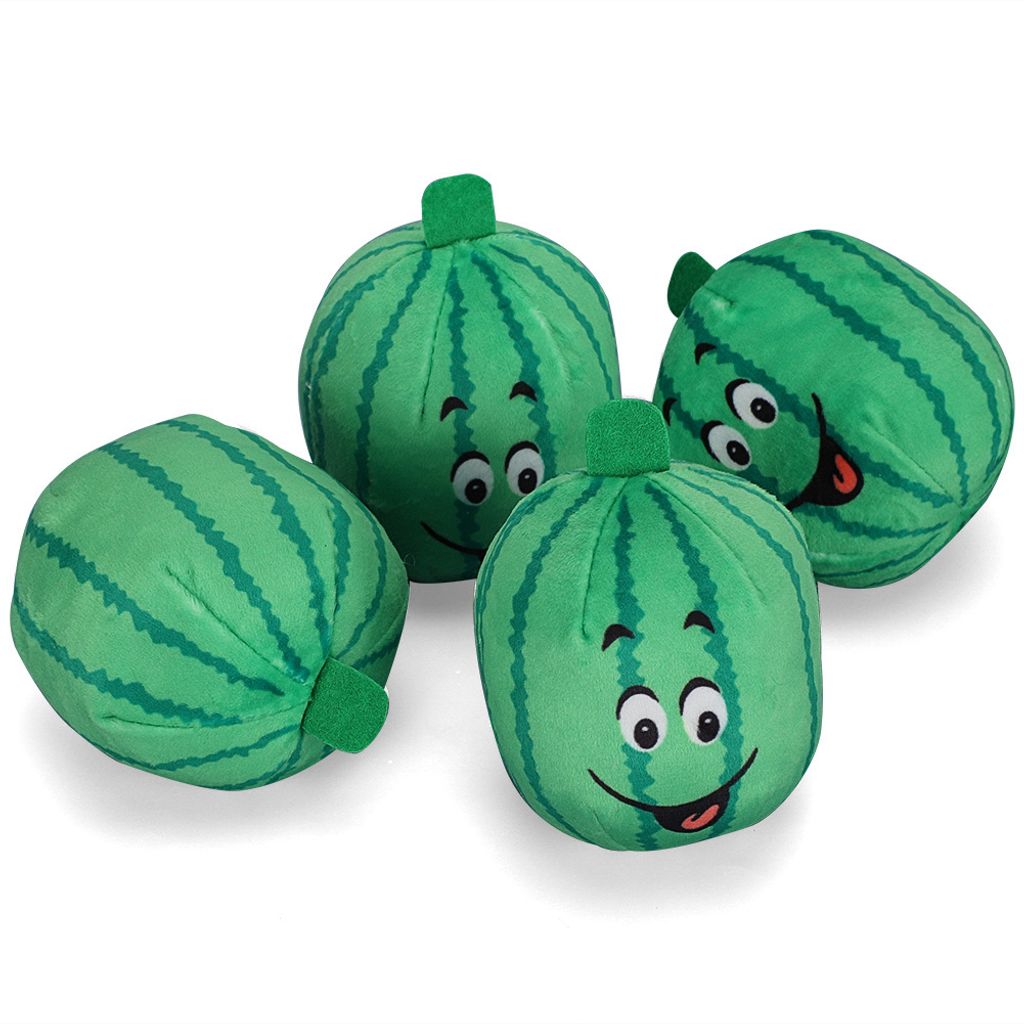 Haustierspielzeug,Haustier Plüsch Spielzeug,Hund Kauspielzeug,Katze Interaktiv Spielzeug,Haustier-Quietsch-Wassermelone-Spielzeug