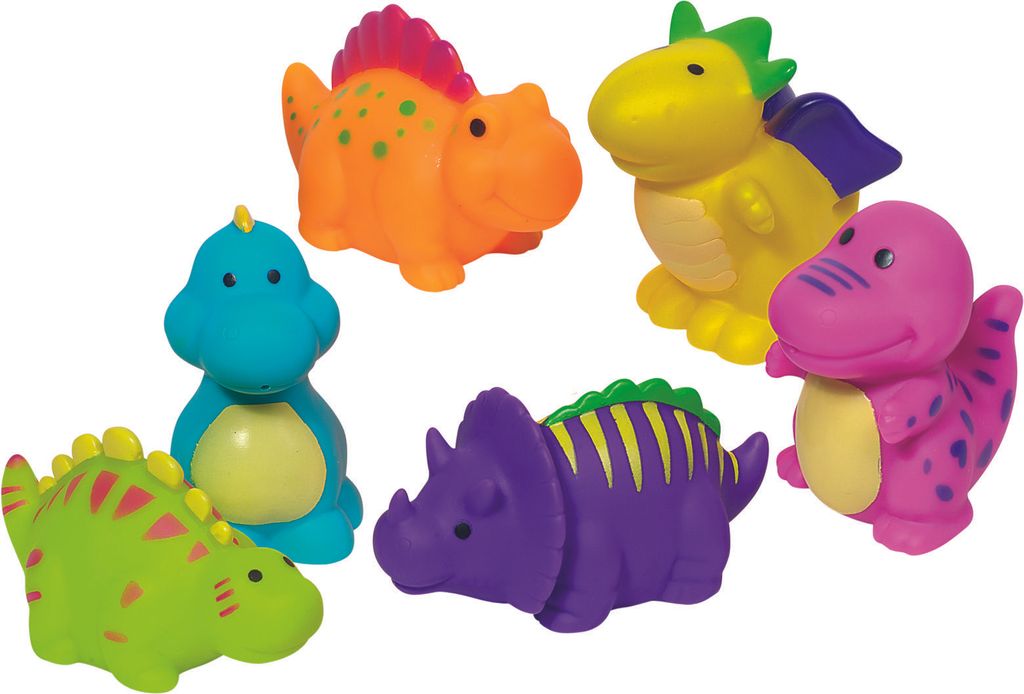 Goki Gumowe Figurki Dinozaurów do Zabawy i Kąpieli Produktbild 