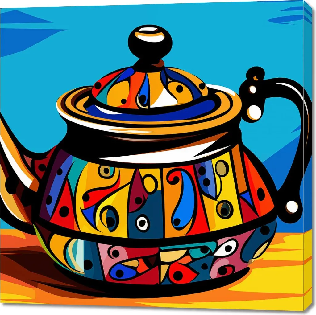 Quadro su Tela 100x100 cm Che ne dici di un tè? - Alta Definizione e Durata