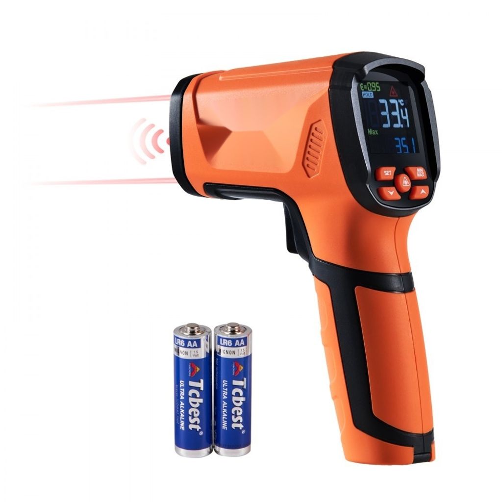 IR 50:1 Pyrometer -40°C bis 1500°C Laser Thermometer - Temperaturmesser 180x120x60mm - Nicht Menschliches Körperthermometer für Kochen/Barbecue...