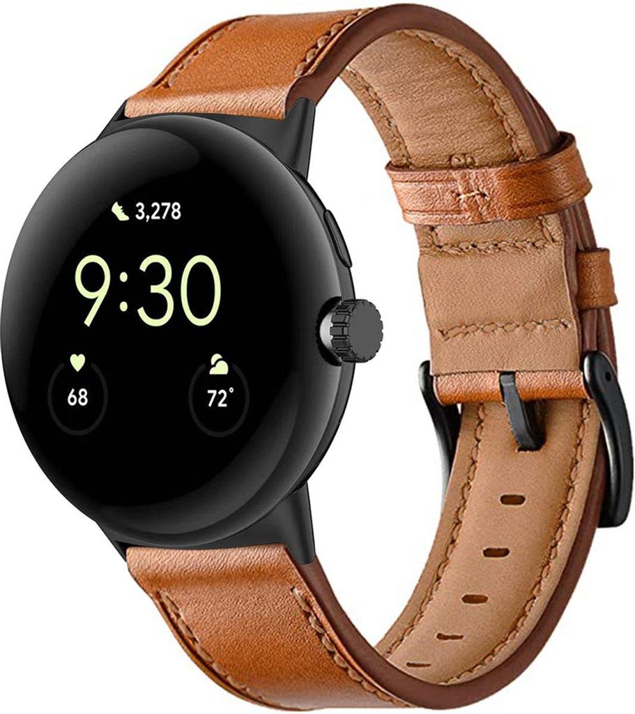 Stravo Premium Echtleder Uhrenarmband 45 mm, passend für Produktbild 