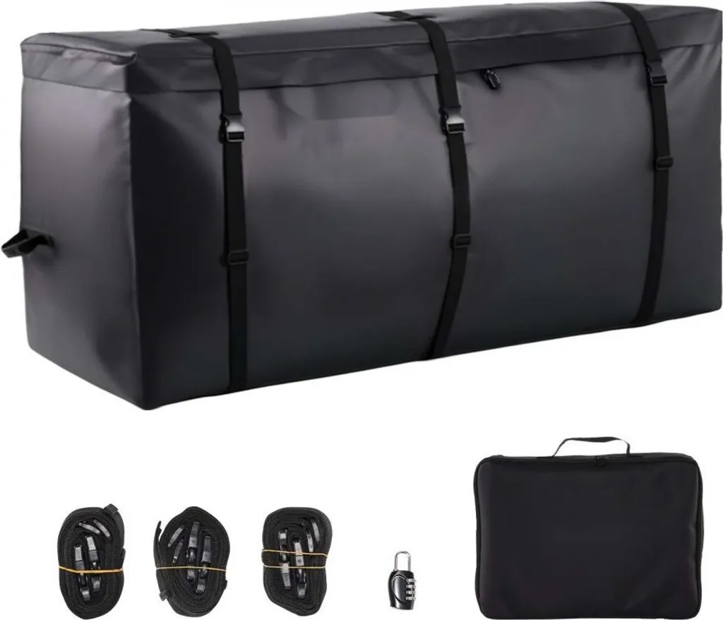 Coffre de rangement souple pour attelage et remorque étanche 850L
